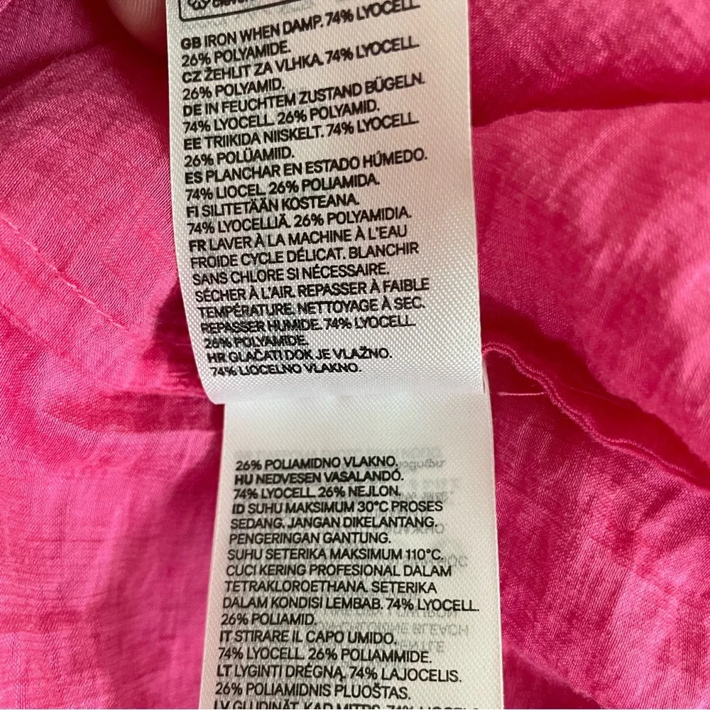 H&M lyocell-blend kaftan dress in cerise - Picture 13 of 13